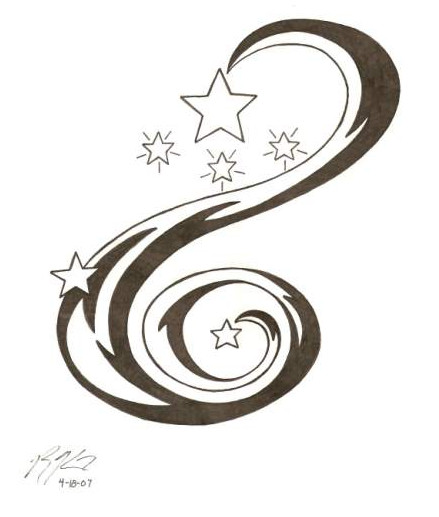 Star Tattoo Stencils