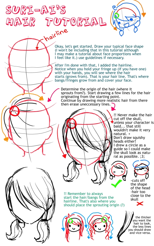 anime hairstyle tutorial. Suri-Ai#39;s Anime Hair Tutorial