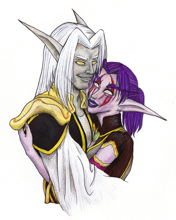 Warcraft  Baelmah and Isaura by youkobutt