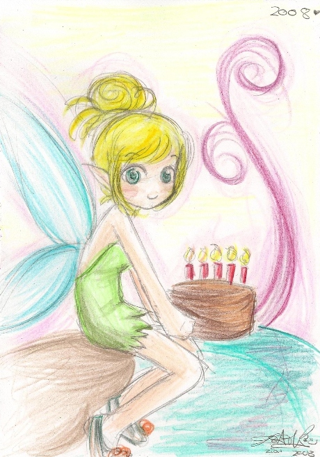 tinkerbell card by FioLoX