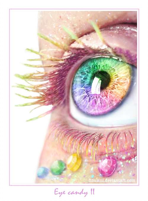 rainbow eye digital art