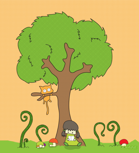 clipart cat in tree - photo #28
